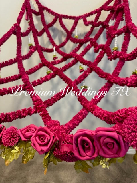 Hot Pink Phoolo Ki Chadar - Premium Weddings TX