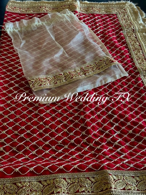 Red Nikkah Dupatta