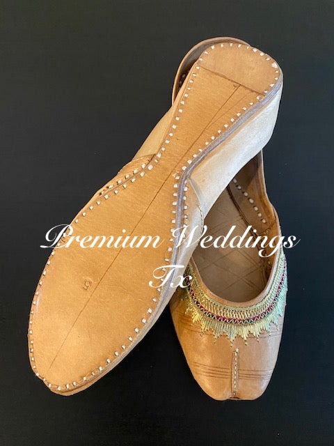 Tan Leather Jutti - Premium Weddings TX