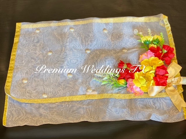 White Embellished Saree Cover Bags - Premium Weddings TX