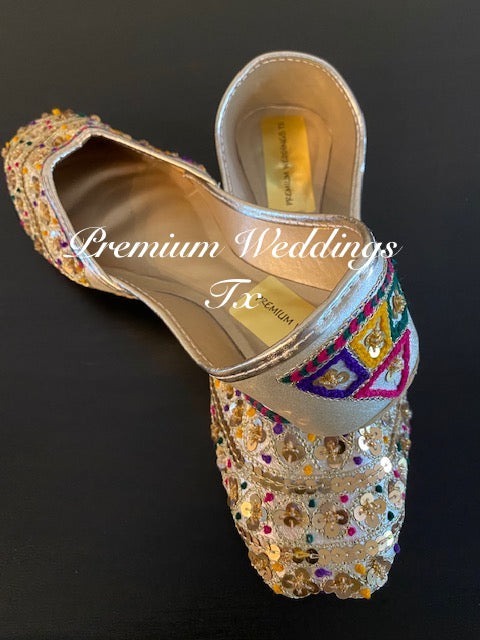 Beige Sequins Jutti - Premium Weddings TX