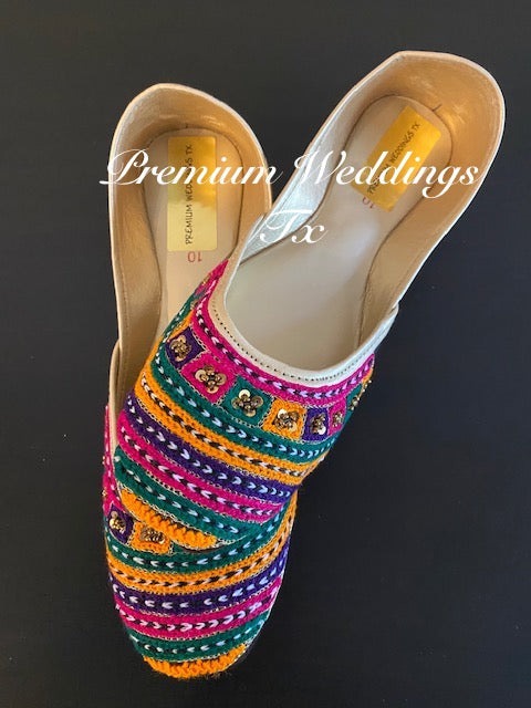 Resham & Sequins Jutti - Premium Weddings TX