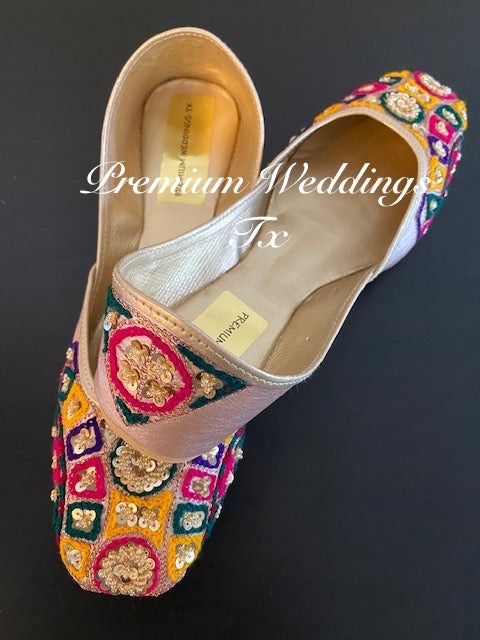 Resham Sequins Jutti - Premium Weddings TX