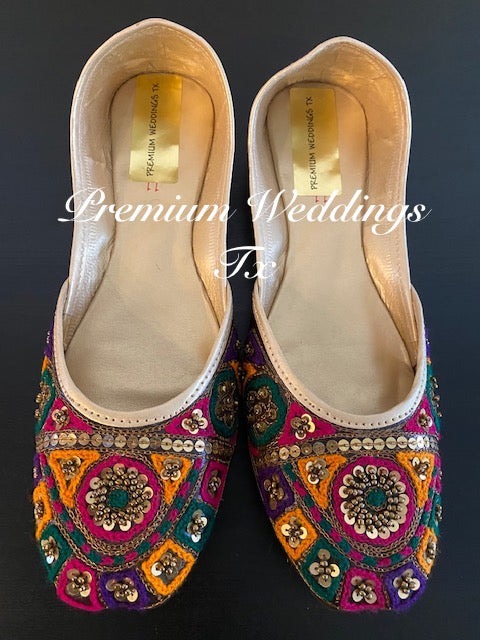 Resham & Sequins Jutti - Premium Weddings TX