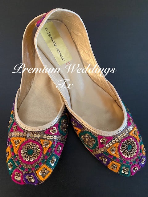 Resham & Sequins Jutti - Premium Weddings TX