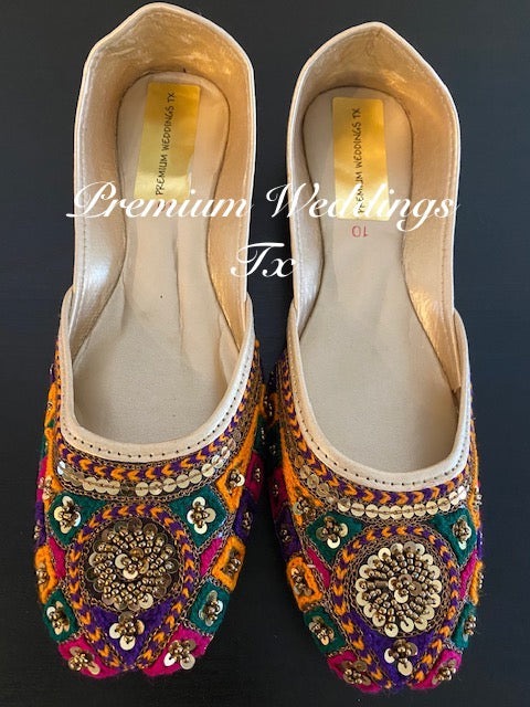 Resham Sequins Jutti - Premium Weddings TX