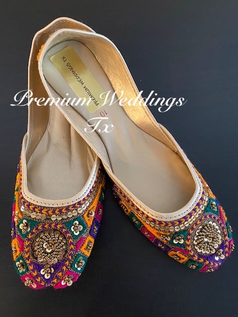 Resham Sequins Jutti - Premium Weddings TX