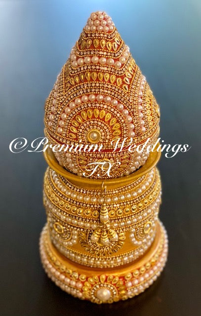 Gold Pearl Kalaash Set - Premium Weddings TX