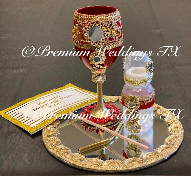 Red Doodh Pilai Glass - Premium Weddings TX