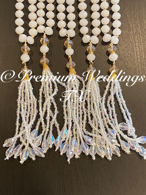 White Beads Tasbih - Premium Weddings TX