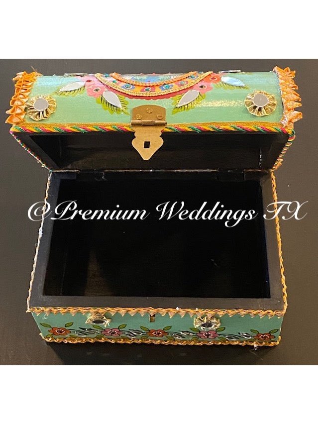 Mint Green Handmade Jewelry Box - Premium Weddings TX