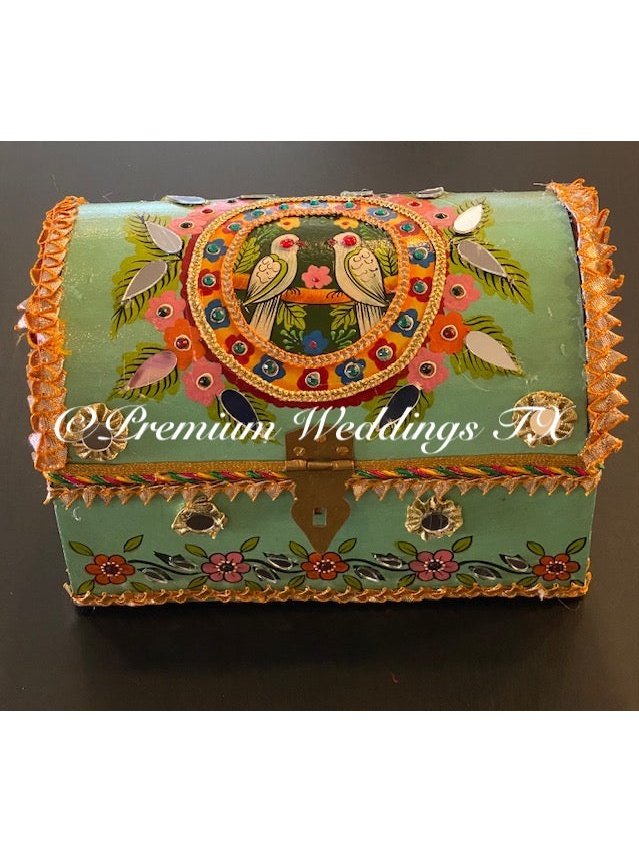 Mint Green Handmade Jewelry Box - Premium Weddings TX