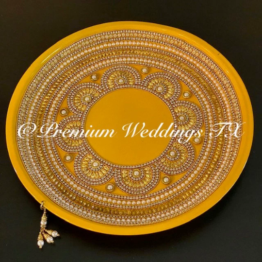 YellowPearl FlowerMandalaMehndiThaali1