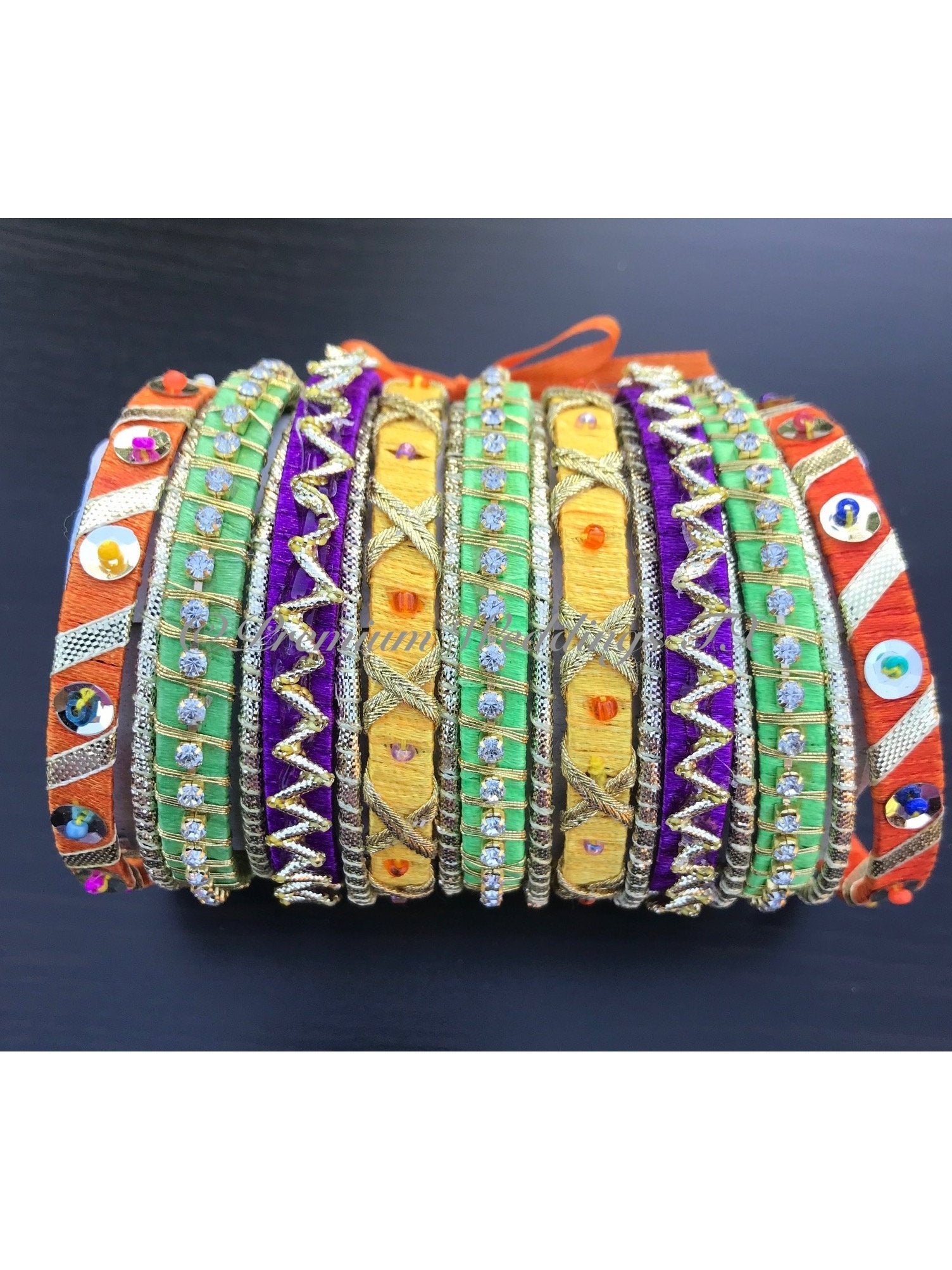 Resham Bangles / Indian Bangles - Handmade Assorted Color