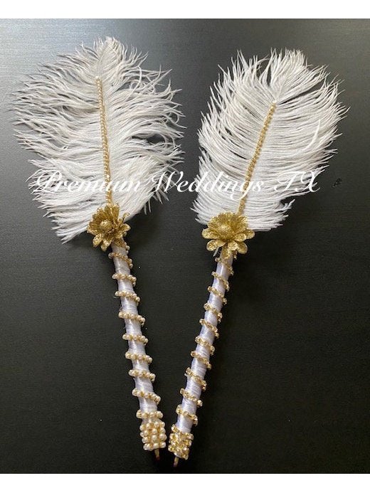 Ostrich Feather Nikkah Pen - 1 Pen - Premium Weddings TX